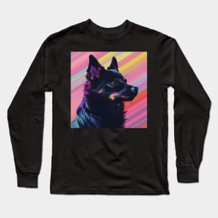 Schipperke in 70's Long Sleeve T-Shirt